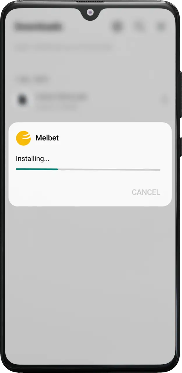 Run the downloaded Melbet APK file and follow the on screen prompts.
