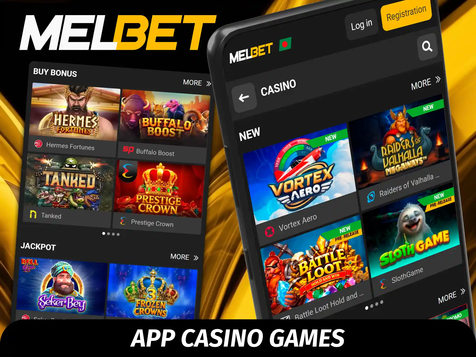 Explore the massive library of mobile slots and live dealer games on the Melbet Bangladesh app casino.