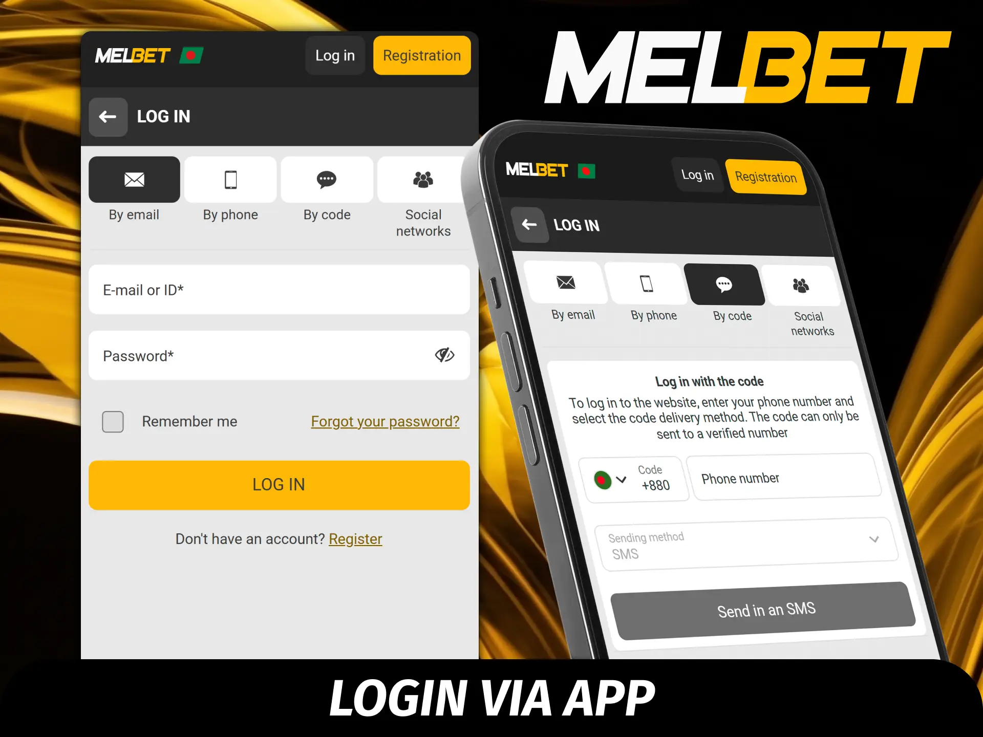 Access your Melbet Bangladesh account securely by entering your credentials into the mobile app login interface.